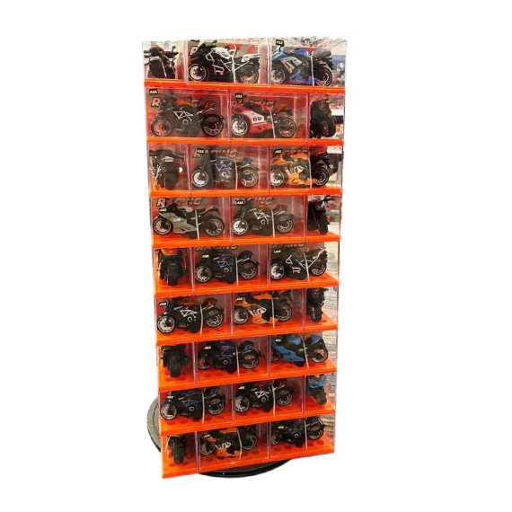DIE-CAST PULL-BACK MOTORCYCLE  WITH LIGHT & SOUND 72CT FLOOR DISPLAY