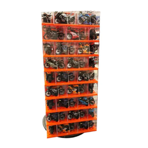 Die-cast Pull-back Motorcycle With Light & Sound 72ct Floor Display