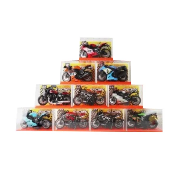 Die-cast Pull-back Motorcycle With Light & Sound 72ct Floor Display - Image 3