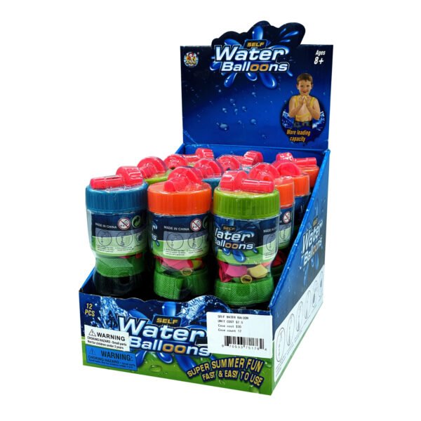 Self Water Balloon Outdoor Fun 12CT Counter Display