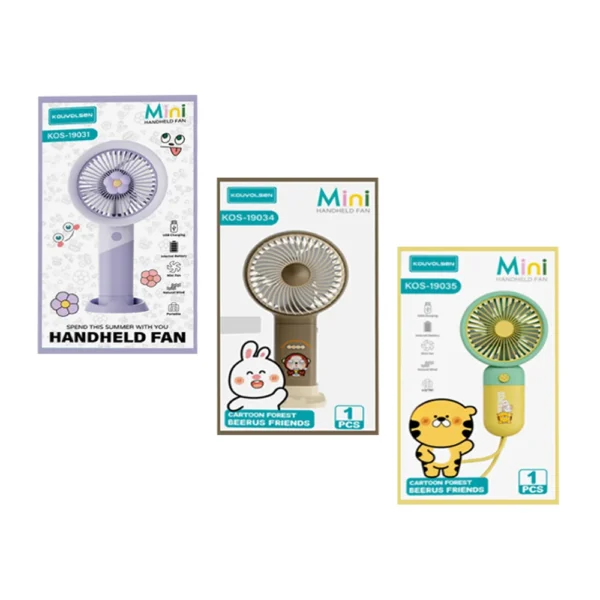 Pocket Mini Handheld Fan (3 Stylish Designs) 144 Count Floor Display - Image 2