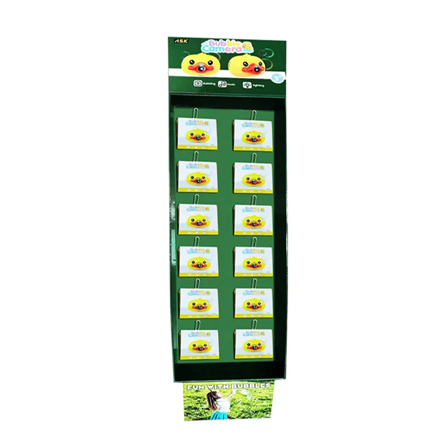 Duck Bubble Camera Toy Music Lights 48 CT Floor Display