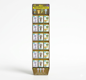 Pocket Mini Handheld Fan (3 Stylish Designs) 144 Count Floor Display