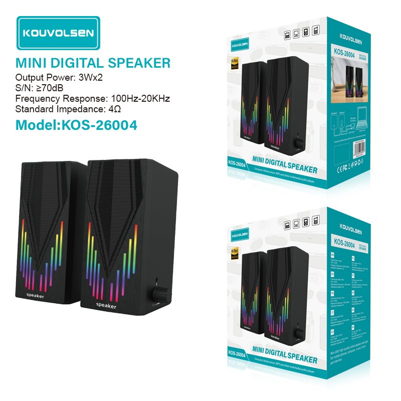 Larger Size LED Dual Mini Digital Speaker 6ct Refill - Image 4