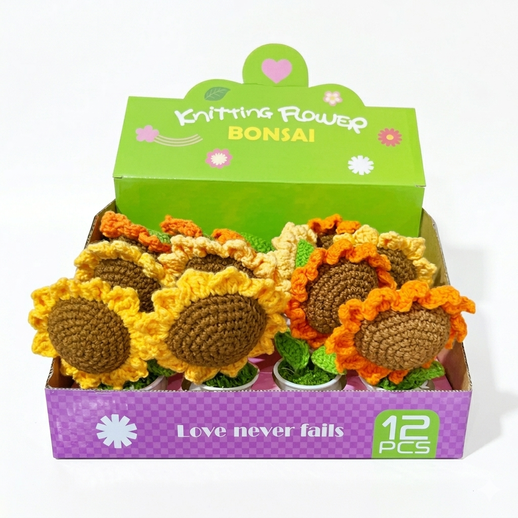 Knit Bonsai Flower Sunflower 12ct
