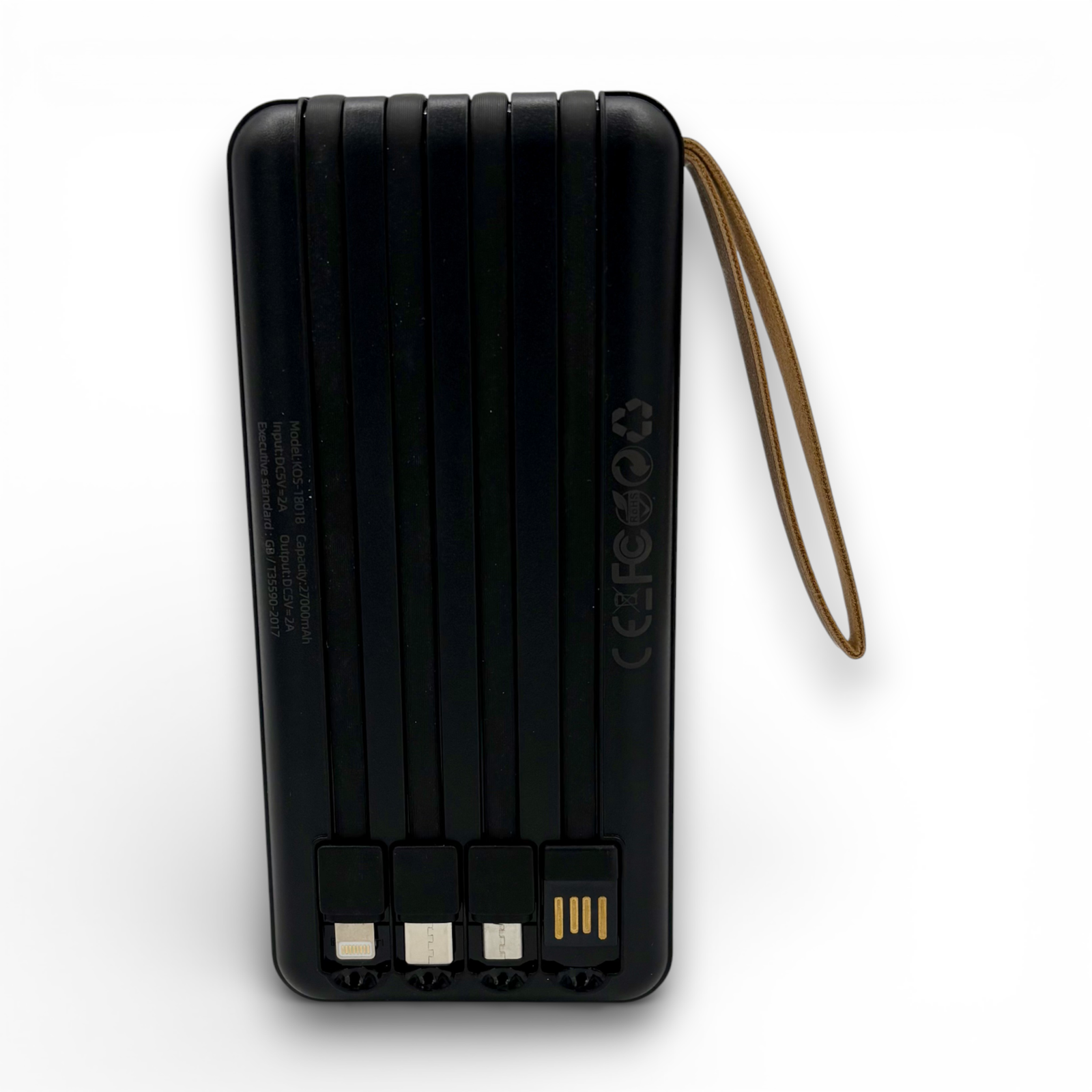 27000mAh Power Bank w/ Built in Cables 4ct Refill - Image 4