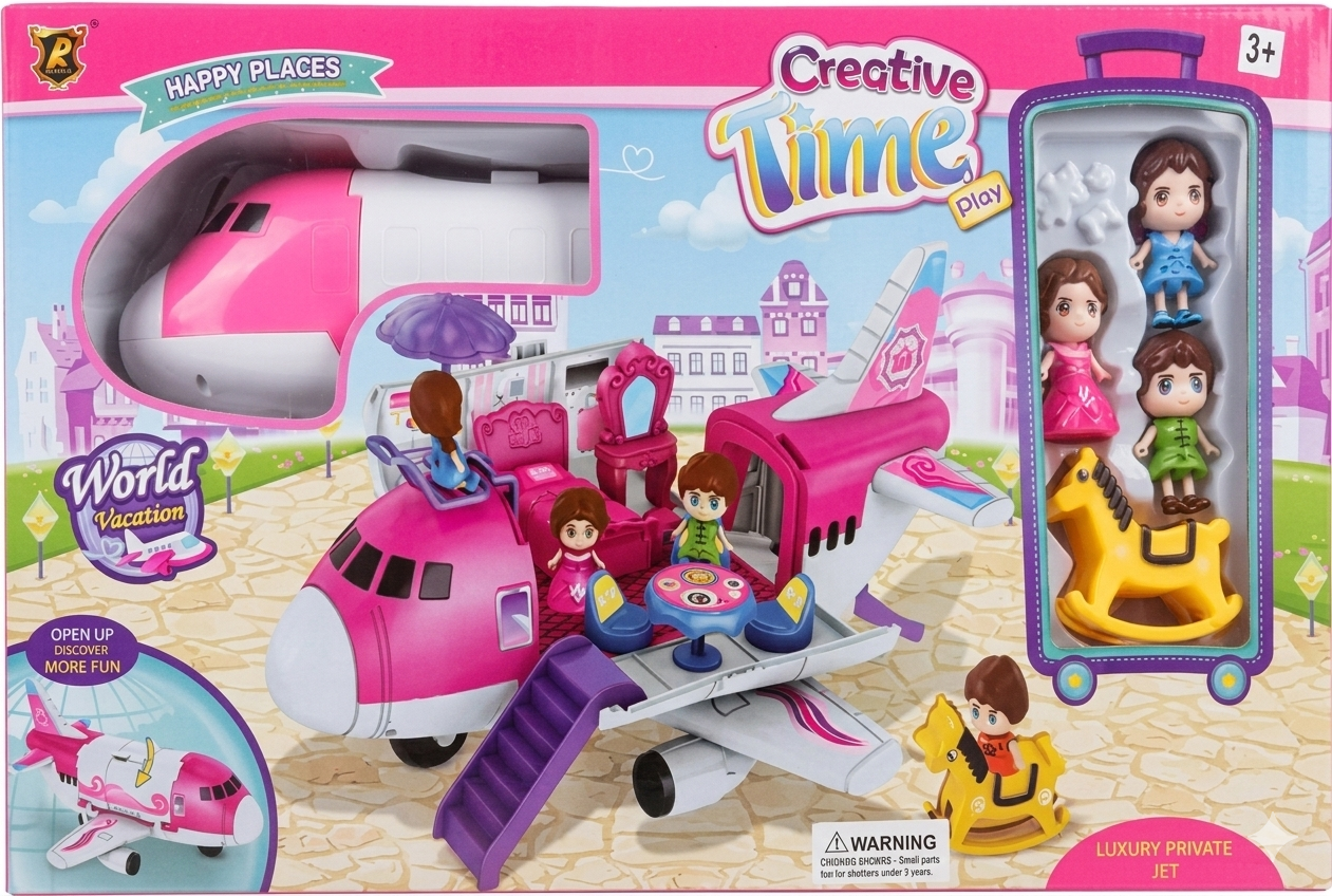 Pink Airplane w/ Accessories 8ct