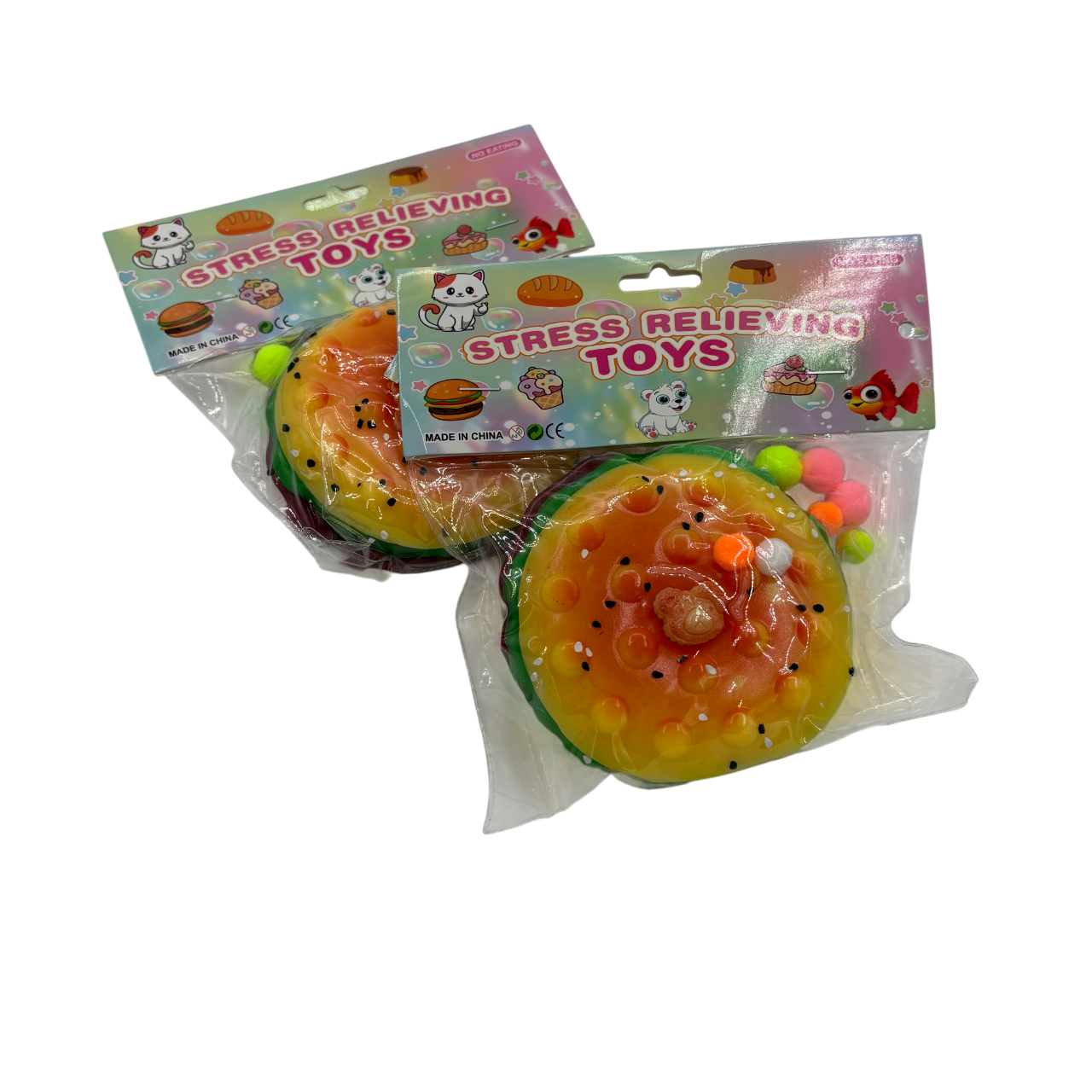 Stress Relieving Squishy Burgers 8ct - Image 2