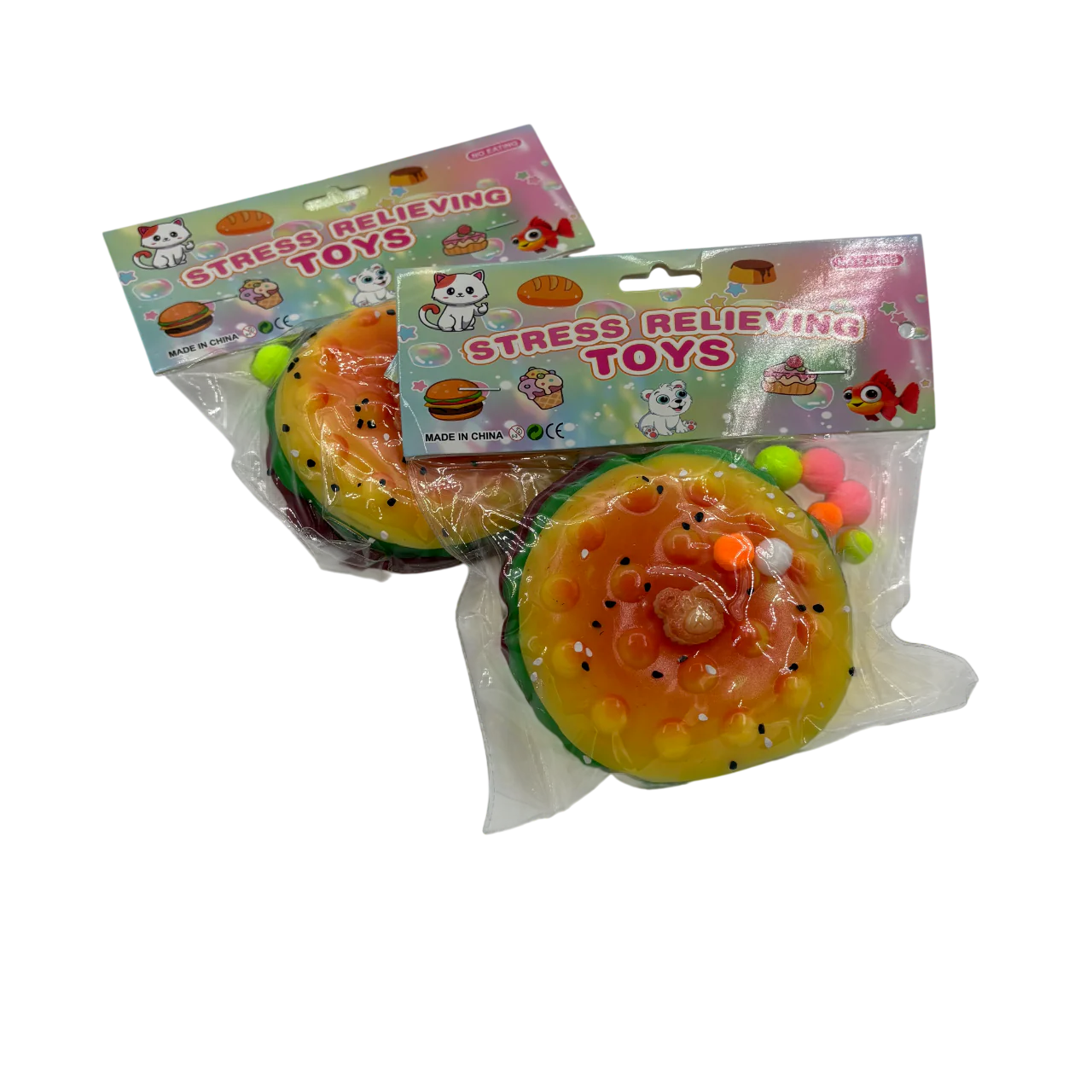 Stress Relieving Squishy Burgers 8ct - Image 2
