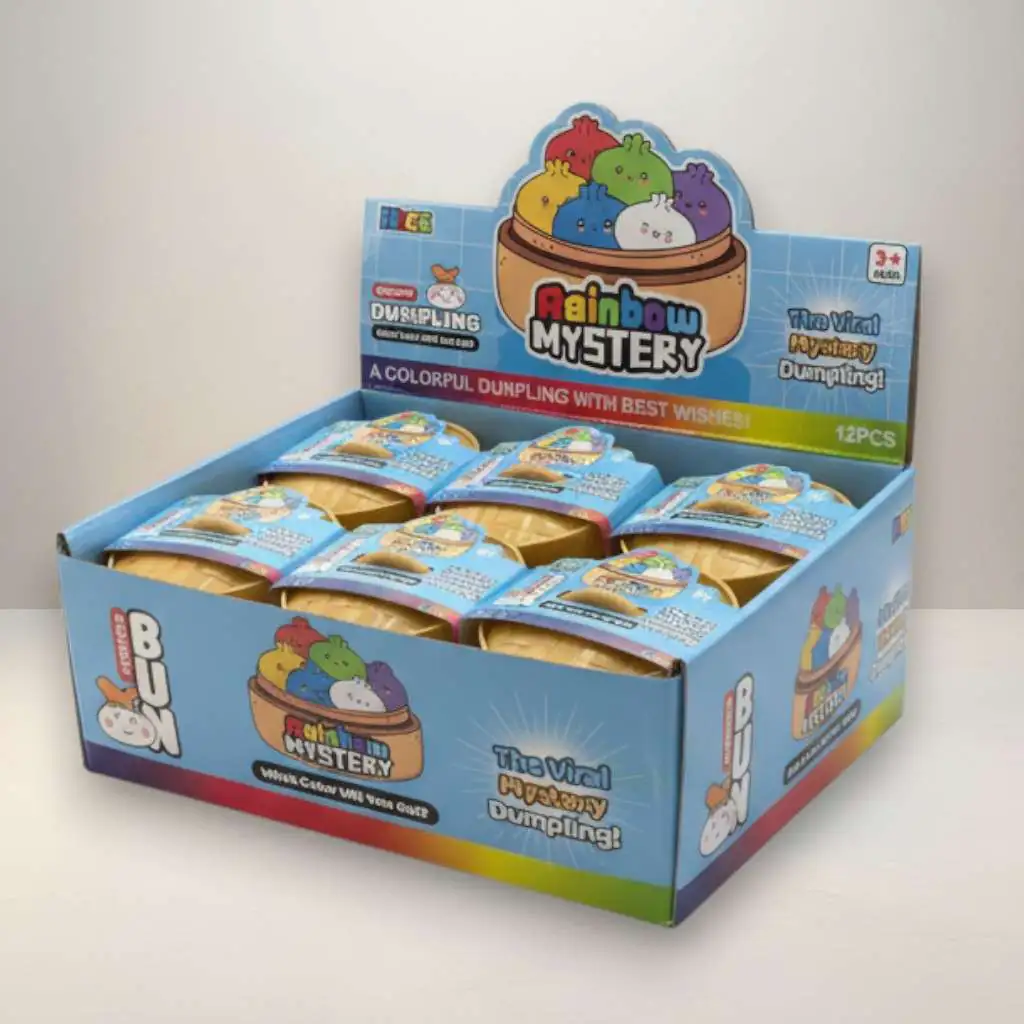 Rainbow Mystery Squishy Steamed Dumplings Case 12ct - Image 3