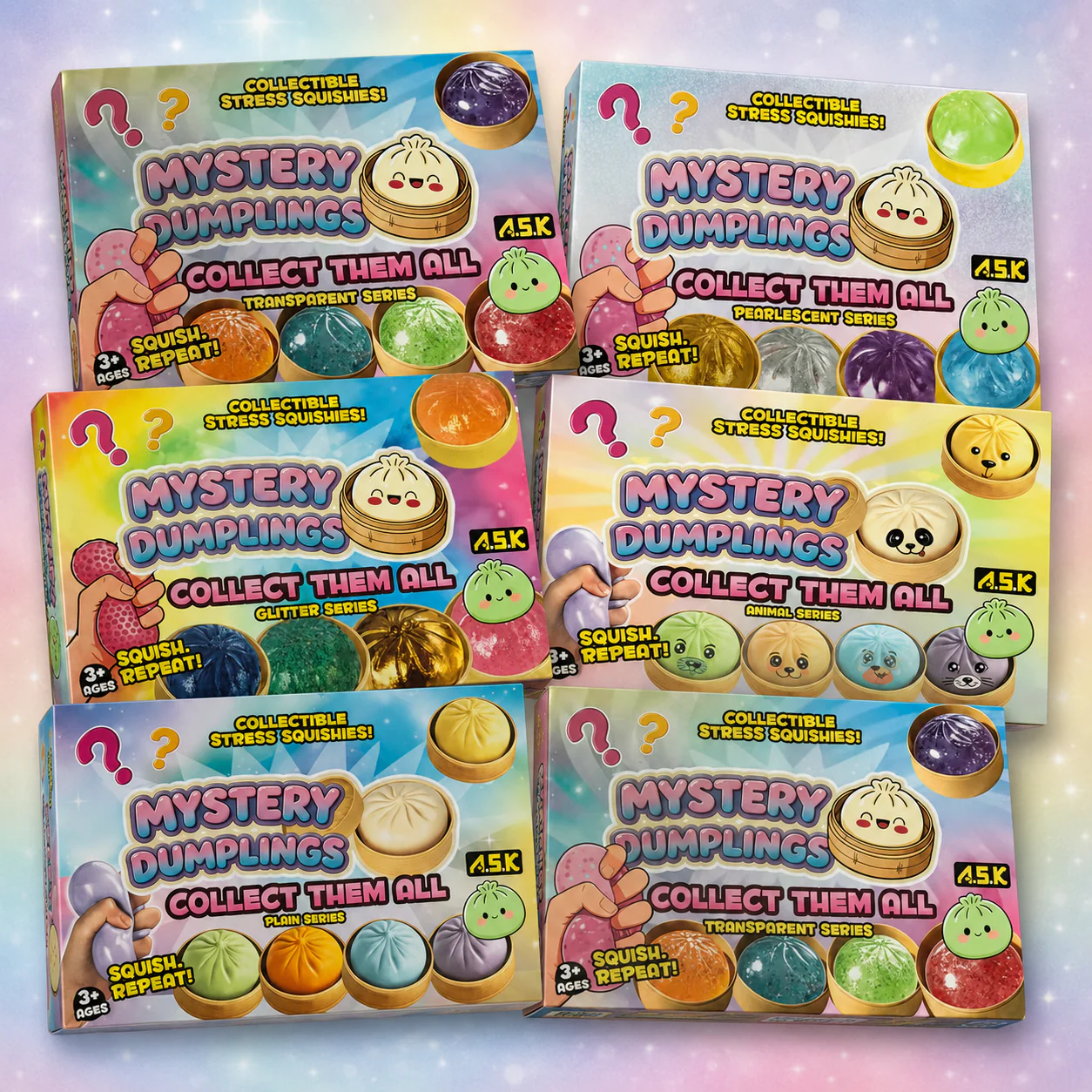 Mystery Squishy Dumplings - Assorted Variety 72ct