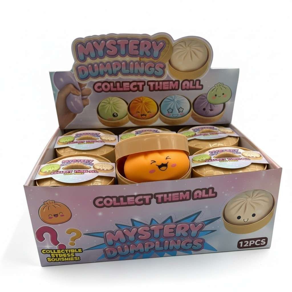 Mystery Squishy Dumplings - Emoji Series 12ct
