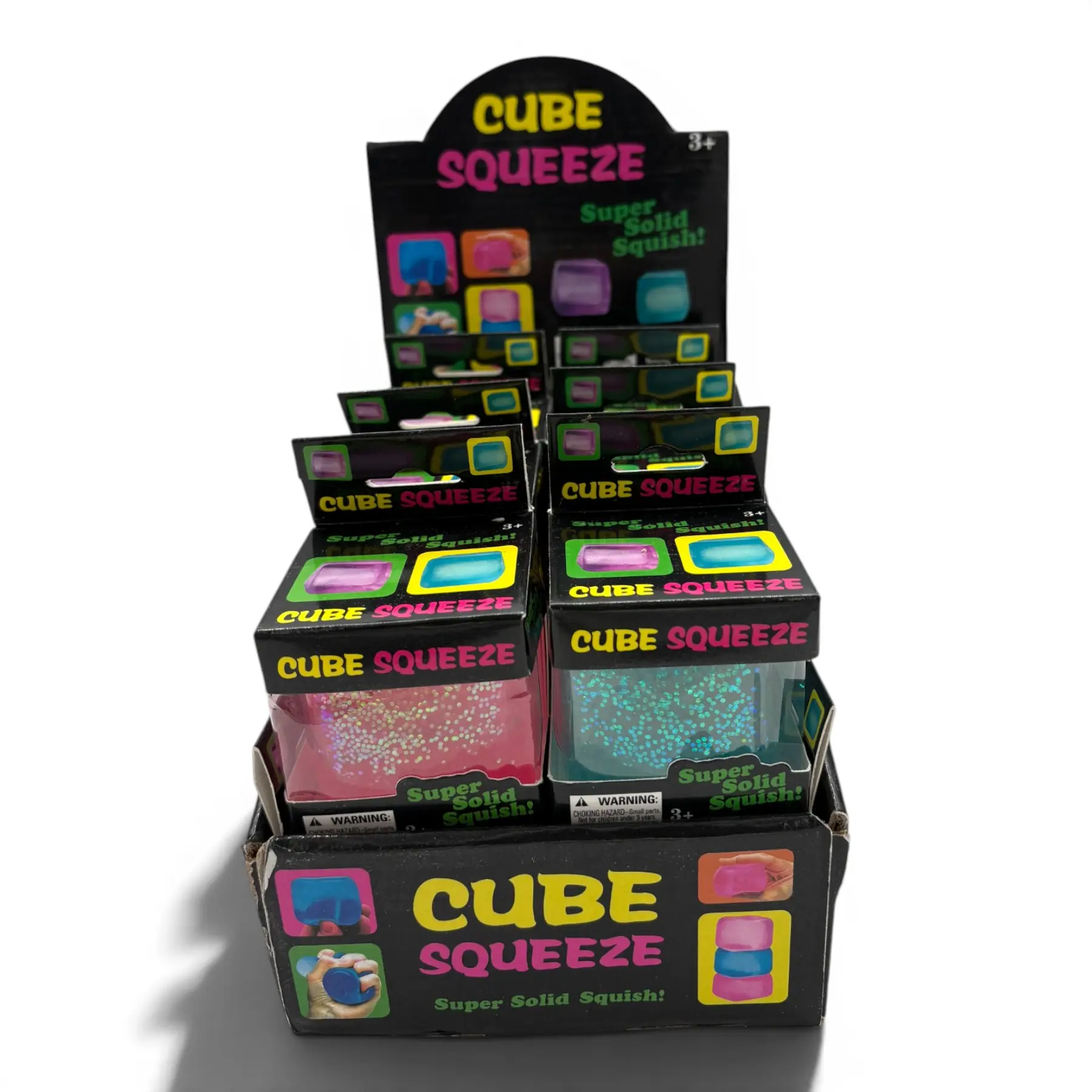 Assorted Glitter Ice Cube Squeezy – Glitter Squishy Sensory Toy 12ct PDQ Display - Image 7