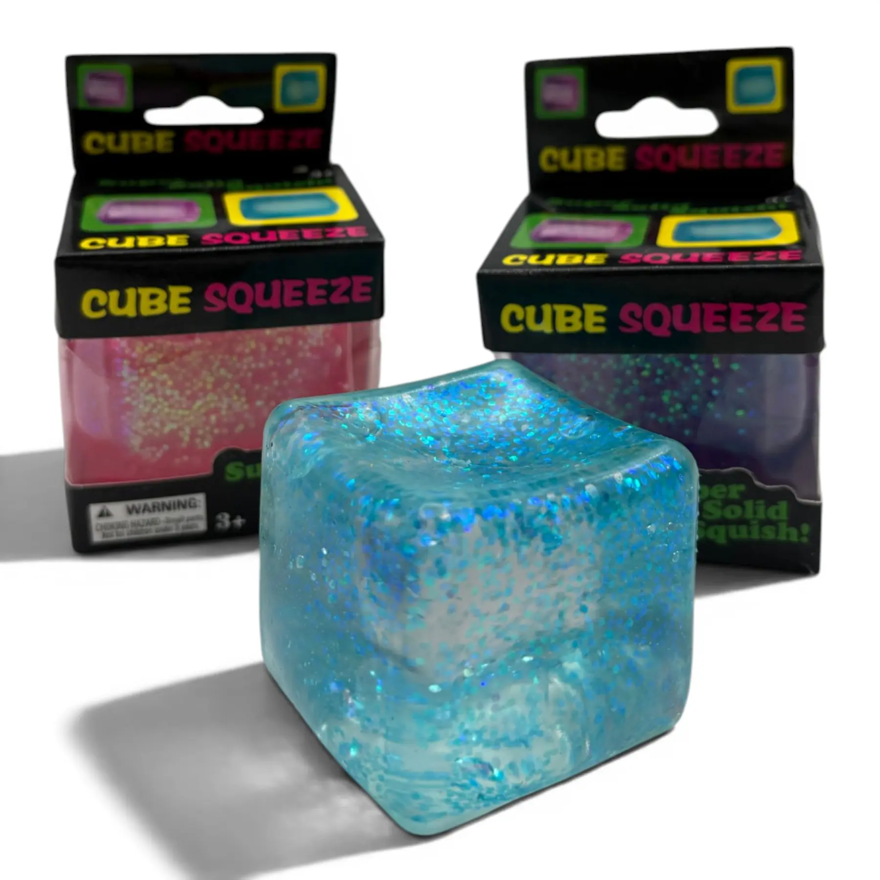 Assorted Glitter Ice Cube Squeezy – Glitter Squishy Sensory Toy 12ct PDQ Display - Image 5