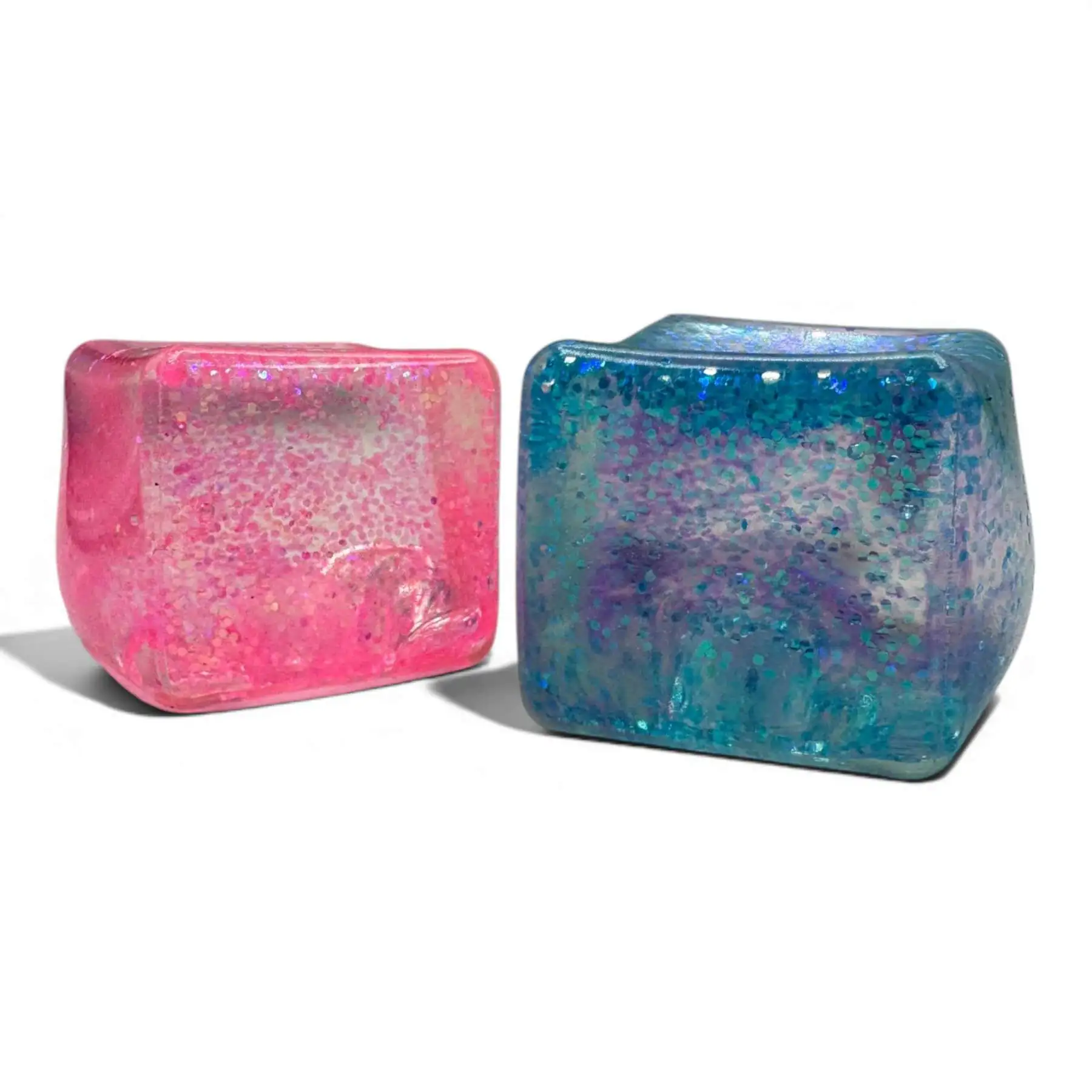Assorted Glitter Ice Cube Squeezy – Glitter Squishy Sensory Toy 12ct PDQ Display - Image 4