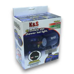 Twinkle Star Shower LED Laser Light – Outdoor Decorative Projector 48ct