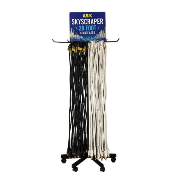 Skyscraper 20 FT Fast Charging Cable 96 CT Floor Display